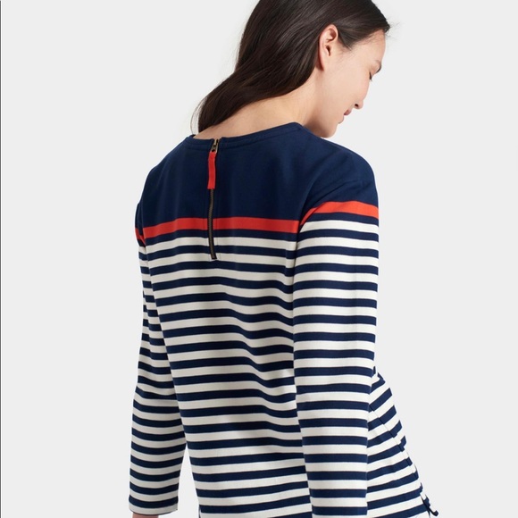 Pink striped CLEMENCE PRINTED CREW NECK SWEATSHIRT - Picture 2 of 5